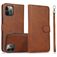 Mobigear Wallet Housse iPhone 16 Pro Etui avec Coque Détachable Porte-Monnaie - Marron