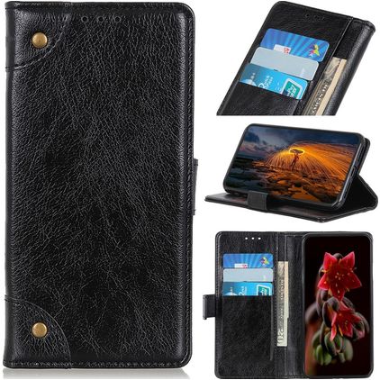 Mobigear Ranch Housse Motorola Moto E22 Etui Porte-Monnaie - Noir