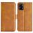 Mobigear Slim Magnet Housse TCL 40 SE Etui Porte-Monnaie - Cognac