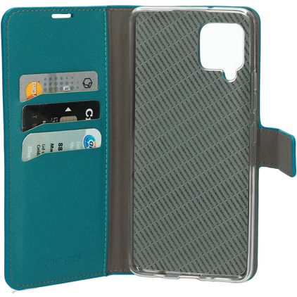 Mobiparts Saffiano Wallet Samsung Galaxy A42 Étui Portefeuille - Turquoise