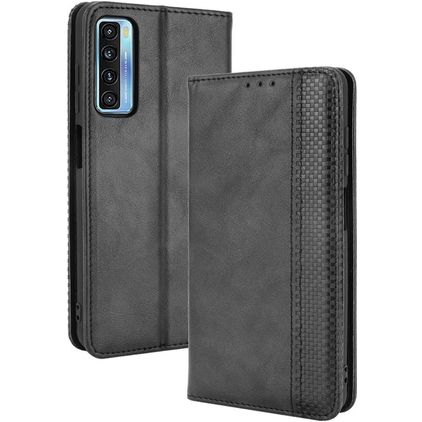 Mobigear Sensation Housse TCL 20L Plus Etui Porte-Monnaie - Noir
