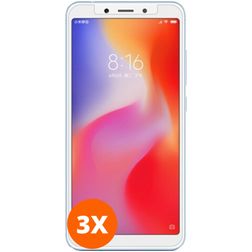 Mobigear Xiaomi Redmi 6A Verre trempé Protection d'écran - Compatible Coque (Lot de 3)