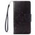 Mobigear Flowers Housse iPhone 8 Etui Porte-Monnaie - Noir