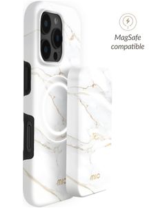 MIO - Batterie externe 5.000 mAh 15W - Compatible MagSafe - White Marble