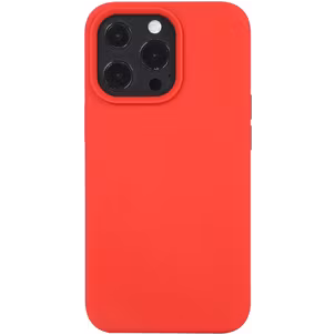 Mobigear Rubber Touch Coque iPhone 14 Coque arrière en Silicone - Rouge