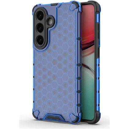 Mobigear Honeycomb Coque Samsung Galaxy S26 Coque arrière Rigide Anti-Chocs - Bleu