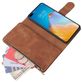 Mobigear Zipper Housse Huawei P40 Etui Porte-Monnaie - Marron