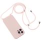 Mobigear Lanyard iPhone 14 Pro Coque avec cordon en Silicone - Sand Pink