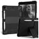 Mobigear ShieldStand Coque iPad 7 (2019) Coque arrière en Plastique rigide,Silicone + Porte-crayon + Support Amovible - Noir
