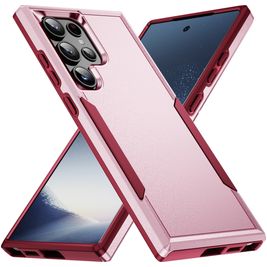 Mobigear Heavy Armor Coque Samsung Galaxy S24 Ultra Coque arrière Rigide Anti-Chocs - Rose