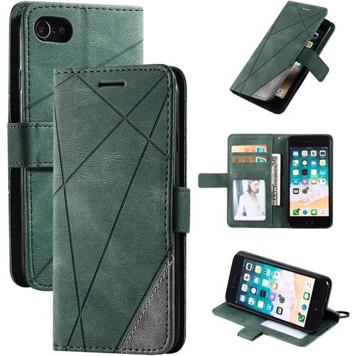 Mobigear Rhombus Housse iPhone SE (2022) Etui Porte-Monnaie - Vert