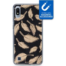 My Style Magneta Coque Samsung Galaxy A10 Coque arrière en TPU Souple - Golden Feathers
