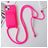 Mobigear Lanyard Card iPhone 15 Plus Coque avec cordon en Silicone et Porte-Cartes - Rose
