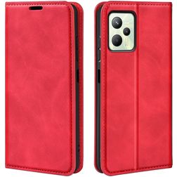 Mobigear Retro Slim Realme C35 Étui Portefeuille - Rouge