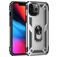 Mobigear Armor Ring Coque iPhone 13 Pro Max Coque arrière Rigide Anti-Chocs avec Anneau-Support - Argent