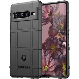 Mobigear Rugged Shield Coque Google Pixel 7 Pro Coque arrière en TPU Souple Anti-Chocs - Noir