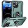 Mobigear Armor Ring Coque iPhone 16 Pro Max Coque arrière Rigide Anti-Chocs avec Anneau-Support - Vert