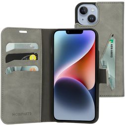 Mobiparts Classic Wallet iPhone 14 Étui Portefeuille - Granite Grey