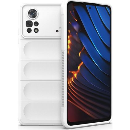 Mobigear Bumpy Coque POCO X4 Pro 5G Coque arrière en TPU Souple - Blanc
