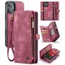 Caseme 008 Housse iPhone 16 Plus Etui avec Coque Détachable Porte-Monnaie - Rouge