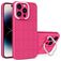 Mobigear Cube Coque iPhone 14 Pro Max Coque arrière Rigide avec Support Amovible - Magenta