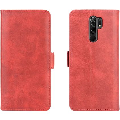 Mobigear Slim Magnet Xiaomi Redmi 9 Étui Portefeuille - Rouge