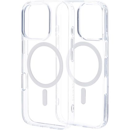 Mobiparts Hardcover Coque Transparente iPhone 16 Pro MagSafe Coque arrière Rigide - Transparent