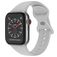 Mobigear Sport Dual Bracelet Silicone Apple Watch Fermeture à clou et passant - 49/46/45/44 mm - Gris