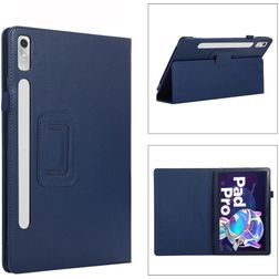 Mobigear Classic Lenovo Tab P11 Pro Gen 2 Étui + Porte-stylet - Bleu foncé