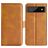 Mobigear Slim Magnet Housse Google Pixel 6a Etui Porte-Monnaie - Cognac