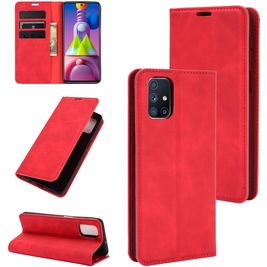 Mobigear Retro Slim Housse Samsung Galaxy M51 Etui Porte-Monnaie - Rouge