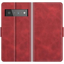 Mobigear Slim Magnet Google Pixel 6 Pro Étui Portefeuille - Rouge