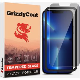 GrizzlyCoat Easy Fit AntiSpy iPhone 13 Pro Max Verre trempé Protection d'écran Confidentialité - Compatible Coque + Cadre d'installation