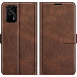 Mobigear Wallet Housse Realme GT Etui Porte-Monnaie - Marron