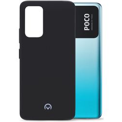 Mobilize Rubber Gelly Coque POCO M4 Pro 5G Coque arrière en TPU Souple - Matt Black