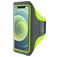Mobiparts Comfort Fit Brassard Téléphone iPhone 12 Mini Brassard Coque de Sport en Neoprène - Neon Green