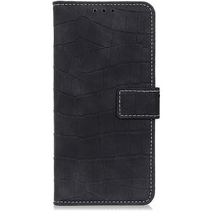 Mobigear Croco Housse OPPO Reno 3 Pro Etui Porte-Monnaie - Noir