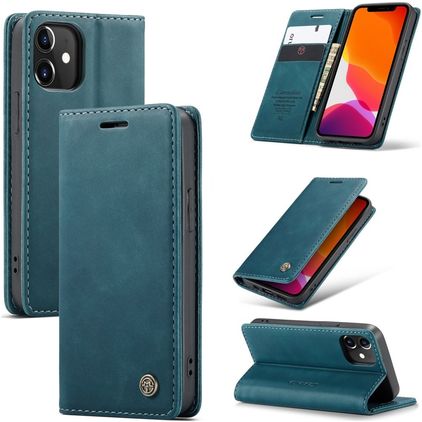 Caseme 013 Housse iPhone 12 Mini Etui Porte-Monnaie - Bleu