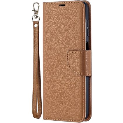 Mobigear Excellent Samsung Galaxy A12 Étui Portefeuille - Cognac
