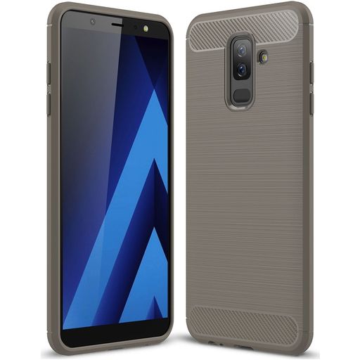 Mobigear Brushed Slim Coque Samsung Galaxy A6 Plus (2018) Coque arrière en TPU Souple - Gris