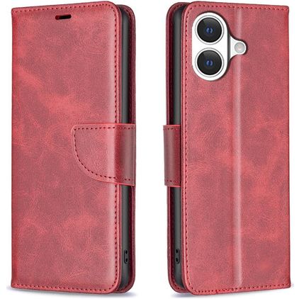Mobigear Excellent iPhone 17 Étui Portefeuille - Rouge