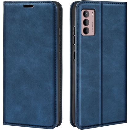 Mobigear Retro Slim Housse Motorola Moto G42 Etui Porte-Monnaie - Bleu
