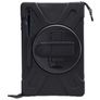 Xccess Survivor All-round Coque Samsung Galaxy Tab S7 Plus Coque arrière en Plastique rigide,Silicone + Bandoulière + Support Amovible - Noir
