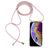 Mobigear Lanyard iPhone XS Coque avec cordon en TPU Souple - Transparent / Rose doré