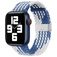 Mobigear Braided Bracelet Nylon Apple Watch Fermeture à pince - 49/46/45/44 mm - Blanc / Bleu