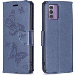 Mobigear Butterfly Nokia G42 Étui Portefeuille - Bleu foncé
