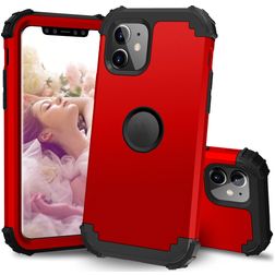 Mobigear Ultra Tough Coque iPhone 11 Coque arrière Rigide Anti-Chocs - Rouge