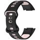 Mobigear Sport Dual Bracelet Silicone Fitbit Charge 5 Fermeture à clou et passant - Noir / Rose
