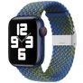 Mobigear Braided Bracelet Nylon Apple Watch Fermeture à pince - 42/41/40/38 mm - Bleu / Vert