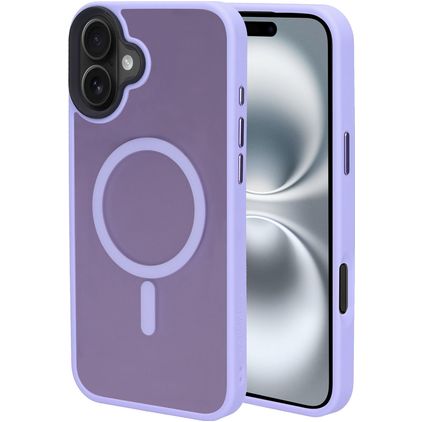 Mobiparts Hardcover iPhone 16 Plus MagSafe Plastique rigide Coque arrière - Satin Lila